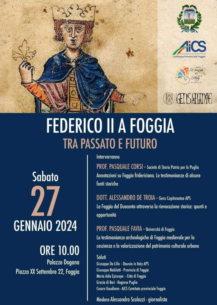 Federico II a Foggia: tra passato e futuro - convegno a Palazzo Dogana